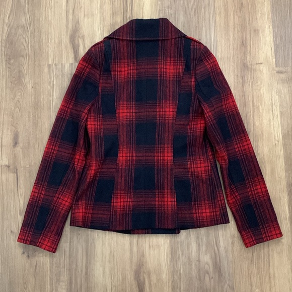 Old Navy Plaid Peacoat. Size XS - Picture 2 of 6